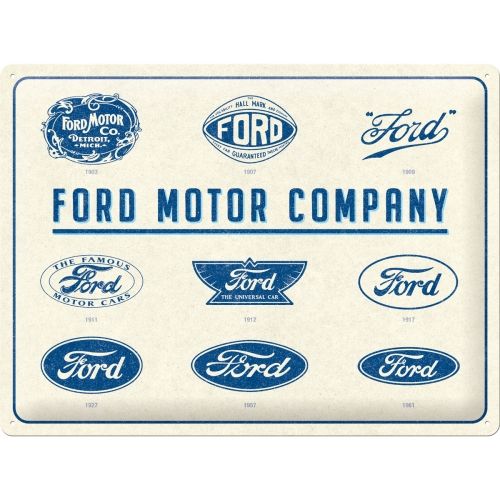 Boyle Nostalgic-Art Large Sign Ford Logo Evolution
