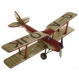 Red and White Tiger Moth Plane Metal Ornament 50cm