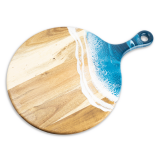 Round Acacia Resin Cheese Paddle Ocean Vibes