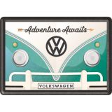 Nostalgic-Art Metal Postcard VW Bulli - Adventure Awaits 10x14cm