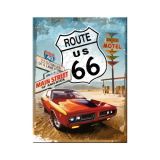 Nostalgic-Art Magnet Route 66 red car 6x8cm