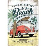 Nostalgic-Art Medium Sign VW Bulli - Beach 20x30cm