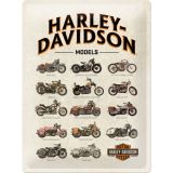 Nostalgic-Art Large Sign Harley-Davidson Model Chart 30x40cm