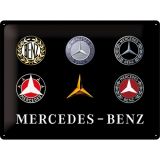 Nostalgic-Art Large Sign Mercedes-Benz Logo Evolution