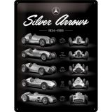 Nostalgic-Art Large Sign Mercedes-Benz Silver Arrows Chart