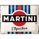 Nostalgic-Art Large Sign Martini - L'Aperitivo Racing Stripes 30x40cm