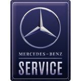 Nostalgic-Art Large Sign Mercedes Service Blue