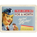 Nostalgic-Art Small Sign I was on a diet 15x20cm