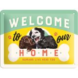 Nostalgic-Art Small Sign Welcome Puppies 15x20cm