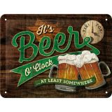 Nostalgic-Art Small Sign Beer O'Clock Glasses