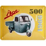 Nostalgic-Art Small Sign Ape 500 - Since 1966 15x20cm