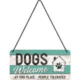 Nostalgic-Art Hanging Sign Dogs Welcome 10x20cm
