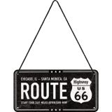 Nostalgic-Art Hanging Sign Route 66 Black