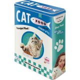 Nostalgic-Art Storage Tin XL Cat Food Blue Tin 8x19x26cm