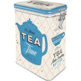 Nostalgic-Art Clip Top Tin Tea 7.5x11x17.5cm