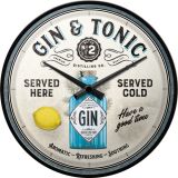 Nostalgic-Art Wall Clock Gin & Tonic