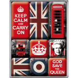 Nostalgic-Art 9pc Magnet Set Keep Calm