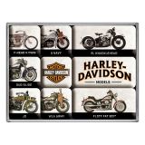 Nostalgic-Art Magnet Set Harley Model Chart