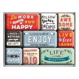 Nostalgic-Art 9pc Magnet Set Enjoy Life