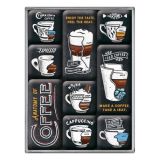 Nostalgic-Art 9pc Magnet Set Anatomy of Coffee