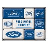 Nostalgic-Art Magnet Set Ford Logo Evolution
