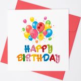 Quilled Card Happy Birthday Balloons