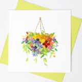 Quilled Card Hanging Flower Basket