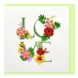 Quilled Card LOVE with Flowers