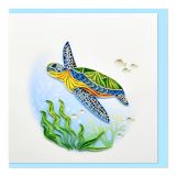 Quilled Greeting Card Green Sea Turtle 15x15cm