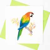 Quilled Card Parrot