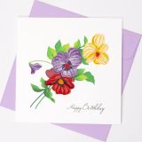 Quilled Card Happy Birthday Flowers