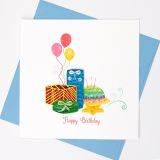 Quilled Card Happy Birthday Presents and Balloons