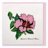 Quilled Greeting Card Sturts Desert Rose Flower 15x15cm