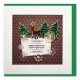 Quilled Card Christmas Trees and Reindeer