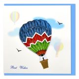 Quilled Card Best Wishes Hot Air Balloon