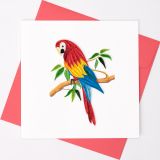 Quilled Greeting Card Rosella 15x15cm