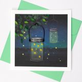 Quilled Card Fireflies 