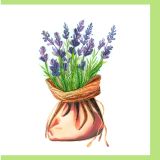 Quilled Greeting Card Lavender In Bag 15x15cm