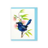 Quilled Mini Card Blue Wren