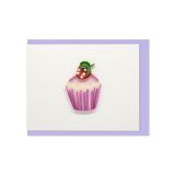 Quilled Mini Card Strawberry Cupcake