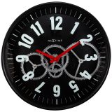 NeXtime Modern Gear Wall Clock 36cm Black