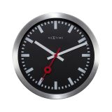 NeXtime Station Stripe Clock 19cm Black