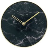 NeXtime Marble Table Clock Black & Gold 20cm