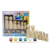 Wooden Doll Family Paint Kit