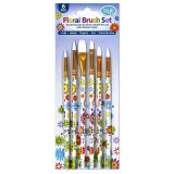 Floral Paint Brush Set of 6pcs