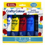 Crafty Colour Acrylic Paint 5 Pack - Classic