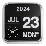 Leni Bankers Clock with Calendar 43x43cm Black