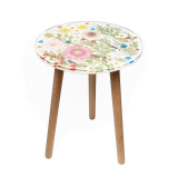 Resin Side Table Barbeton Daisy White 40x40x51.5cm