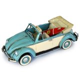 Volkswagen (VW) Beetle with Surfboard - Blue 34cm