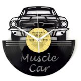 Vinyl Wall Clock Muscle Car 30cm